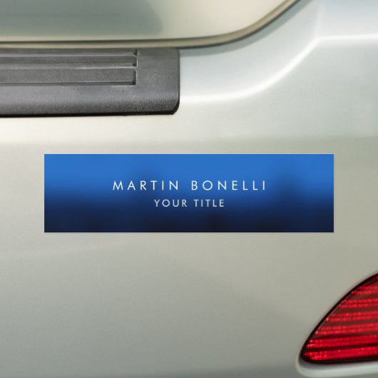 Donkerblauw Zwart Modern Minimalist Plain Bumpersticker (Op auto)