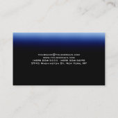 Donkerblauw Zwart Trendy Plain Clean Visitekaartje (Achterkant)