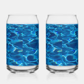 Donkerblauw Zwembad Water Blikvorm Glas (Links)