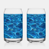 Donkerblauw Zwembad Water Blikvorm Glas (Rechts)