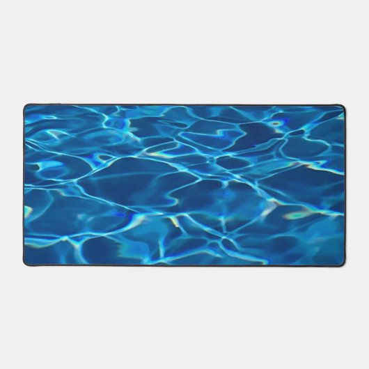 Donkerblauw Zwembad Water Bureaumat (Voorkant)