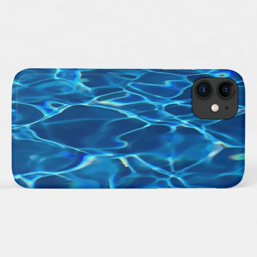 Donkerblauw Zwembad Water Case-Mate iPhone Case (Achterkant (horizontaal))