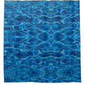 Donkerblauw Zwembad Water Douchegordijn (Voorkant)