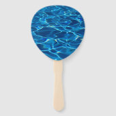 Donkerblauw Zwembad Water Handwaaier (Voorkant)