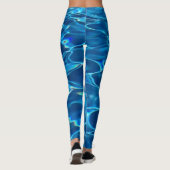 Donkerblauw Zwembad Water Leggings (Achterkant)