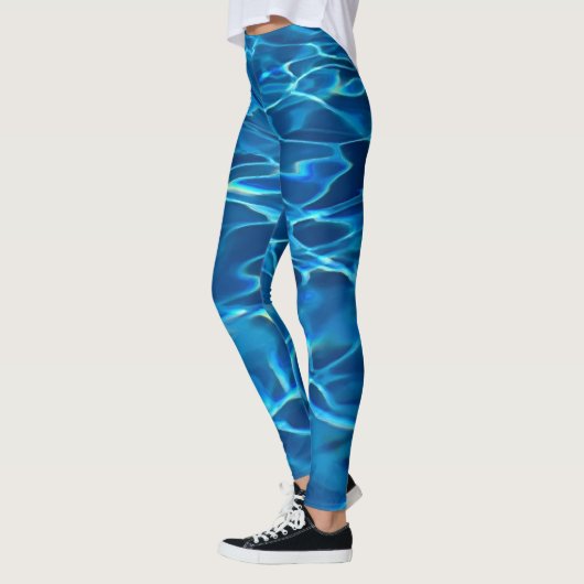 Donkerblauw Zwembad Water Leggings (Links)