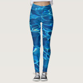 Donkerblauw Zwembad Water Leggings (Voorkant)