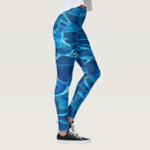 Donkerblauw Zwembad Water Leggings (Rechts)