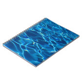 Donkerblauw Zwembad Water Notitieboek (Linkerzijde)