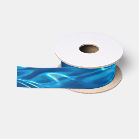 Donkerblauw Zwembad Water Satijnen Lint (Spoel)