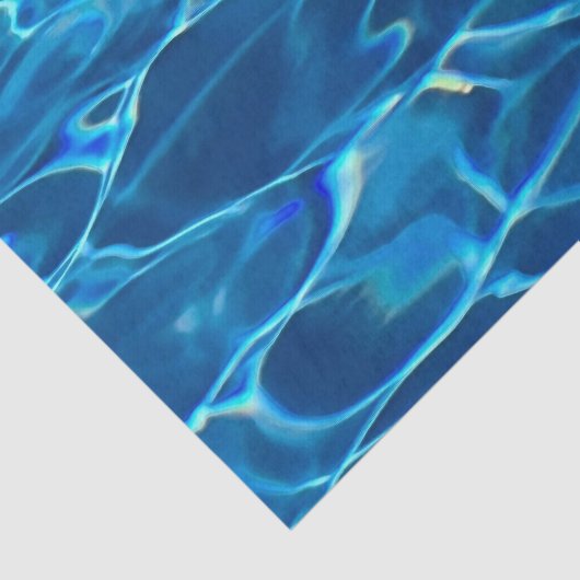 Donkerblauw Zwembad Water Tissuepapier (Detail)
