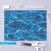 Donkerblauw Zwembad Water Tissuepapier (Craft)
