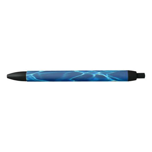 Donkerblauw Zwembad Water Zwarte Inkt Pen (Voorkant)