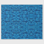 Donkerblauw zwembadwater  cadeaupapier (Vlak)