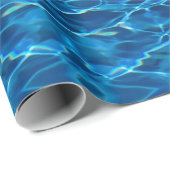 Donkerblauw zwembadwater  cadeaupapier (Rol Hoek)