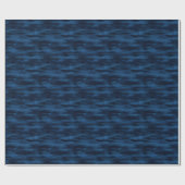 Donkerblauwe Abstracte Lijnen Cadeaupapier (Vlak)