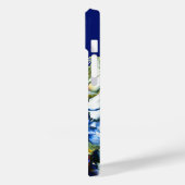 Donkerblauwe Abstracte vochtige kunst, gemonogd Case-Mate iPhone Case (Achterkant / Links)