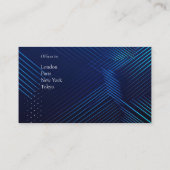 Donkerblauwe achtergrond met lijnen Visitekaartje (Achterkant)