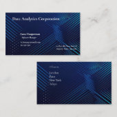 Donkerblauwe achtergrond met lijnen Visitekaartje (Voorkant / Achterkant)