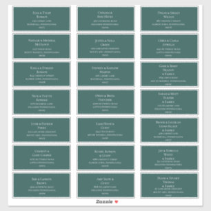 Donkerblauwe Adresetiketten voor een groene bruilo Sticker