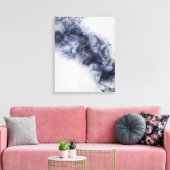 Donkerblauwe alcoholinkt canvas afdruk (Insitu (Woonkamer))