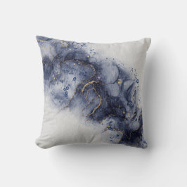 Donkerblauwe alcoholinkt kussen