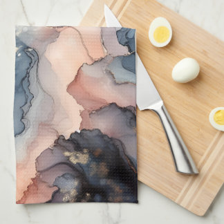 Donkerblauwe alcoholinkt theedoek