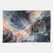 Donkerblauwe alcoholinkt theedoek (Horizontaal)