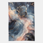 Donkerblauwe alcoholinkt theedoek (Verticaal)