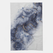 Donkerblauwe alcoholinkt theedoek (Verticaal)