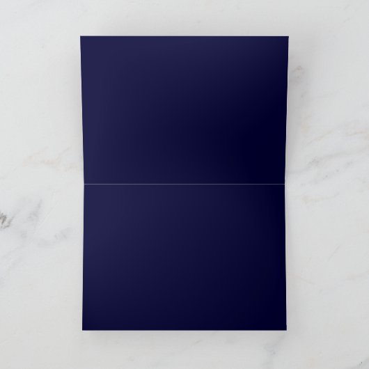 Donkerblauwe bar mitswa Kaart (Binnen)