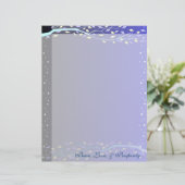 Donkerblauwe bladtakken Letterhead (Staand voorkant)