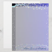 Donkerblauwe bladtakken Letterhead (Voorkant / Achterkant)