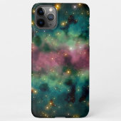 Donkerblauwe Blauwgroen blauwe roze Paarse melkweg iPhone Hoesje (Achterkant)