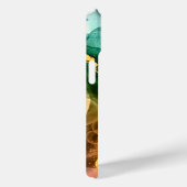 Donkerblauwe Blauwgroen gele groene vloeibare inkt Case-Mate iPhone Case (Achterkant / Rechts)