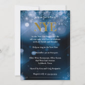 Donkerblauwe Bohek licht nieuw jaar oud Kaart (Voorkant)