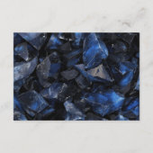 Donkerblauwe Boho Heksenkristallen Zwarte bruiloft Informatiekaartje (Achterkant)
