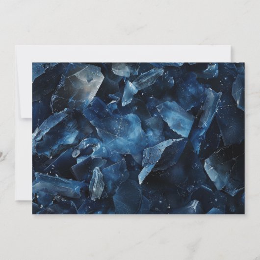 Donkerblauwe Boho Heksenkristallen Zwarte bruiloft Save The Date (Achterkant)