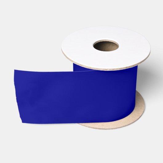 Donkerblauwe brede satijnen lint (Spoel)