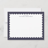 Donkerblauwe briefkaart met stempelrand (Voorkant)