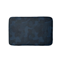 Donkerblauwe Camo Abstract Badmat