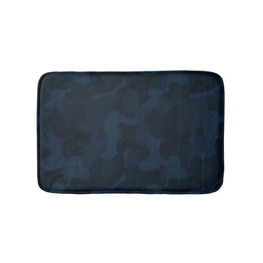 Donkerblauwe Camo Abstract Badmat (Voorkant)
