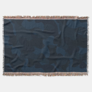 Donkerblauwe Camo Abstract Deken