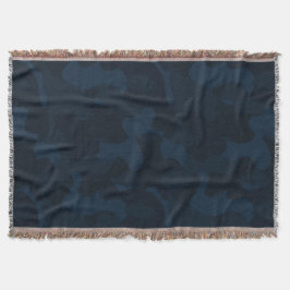 Donkerblauwe Camo Abstract Deken
