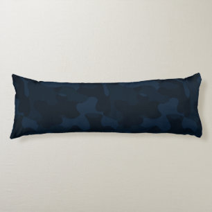 Donkerblauwe Camo Abstract Lichaamskussen