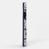 donkerblauwe cirkels Abstract Case-Mate iPhone Case (Achterkant/rechts)