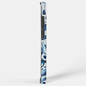 Donkerblauwe collage Chic en modern design Samsung Galaxy Hoesje (Rechterkant)