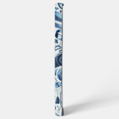 Donkerblauwe collage Chic en modern design Samsung Galaxy Hoesje (Linkerkant)