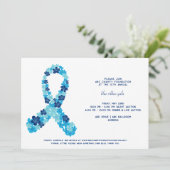 Donkerblauwe Colorectale Kanker Awareness Fundrais Kaart (Staand voorkant)