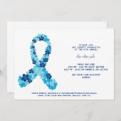 Donkerblauwe Colorectale Kanker Awareness Fundrais Kaart (Voorkant / Achterkant)